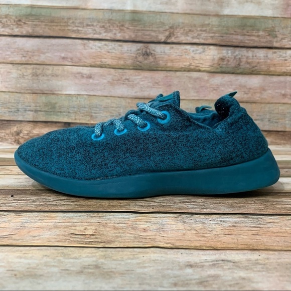 ALLBIRDS Wool Runners Lace Up Tuke Teal With Teal